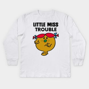 LITTLE MISS TROUBLE Kids Long Sleeve T-Shirt